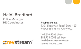 Revstream business card